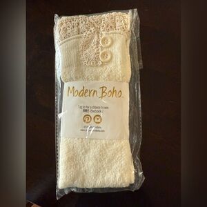 Modern Boho Cream Boot Socks steampunk German